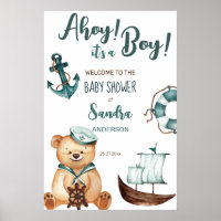 Ahoy es ist ein Baby Teddy Bär Baby Dusche Willkom