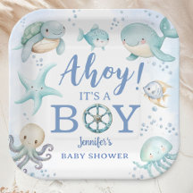 Ahoy, es ist ein Junge  Baby-Einweihungsfeier Seem