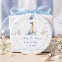 Ahoy, es ist ein Junge - Baby Shower Blaues Segelb