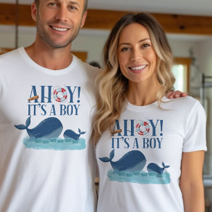 Ahoy, es ist ein Junge - Geschlechtsoffenbarung fü T-Shirt