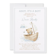 Ahoy, es ist ein Junge, kleiner Segelbär-Baby-Part