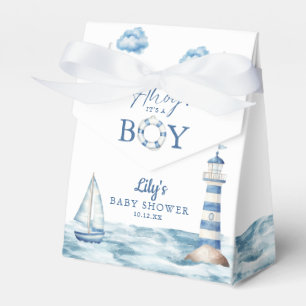 Ahoy, es ist ein Junge, maritime Babyparty Geschenkschachtel