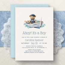 Ahoy, es ist ein Junge, nautische Babyparty