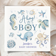 Ahoy, es ist ein Junge, nautische Segler-Baby-Part