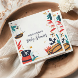 Ahoy Es ist ein Junge Pirate Ship Nautical Baby Du Serviette