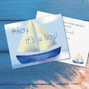 Ahoy, es ist ein Junge, süße Babyparty Einladung