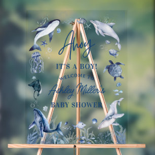 Ahoy! Es ist ein Junge, Unter dem Meer Jungen Baby Acrylschild