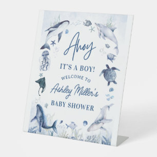 Ahoy! Es ist ein Junge, Unter dem Meer Jungen-Baby Sockelschild