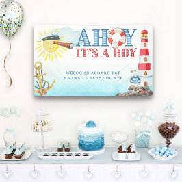 Ahoy es ist eine Baby-Baby-Dusche Banner