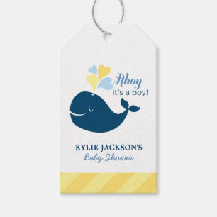 Ahoy, es ist eine Baby-Dusche für die Boy Navy Geschenkanhänger