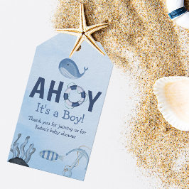 Ahoy Es ist eine Baby-Dusche für junge Meerestiere Geschenkanhänger