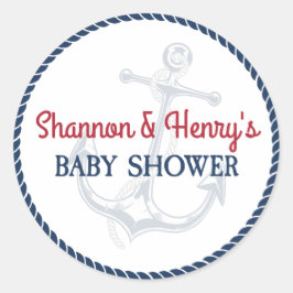 Ahoy Es ist eine Baby-Kinderdusche Runder Aufkleber