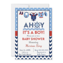 Ahoy Es ist eine Boy Baby Dusche Einladung