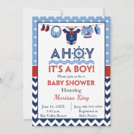 Ahoy Es ist eine Boy Baby Dusche Einladung