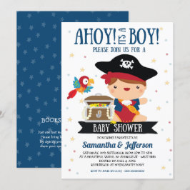 Ahoy Es ist eine junge Pirate Baby Shower Einladun Einladung