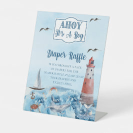 Ahoy ist ein Baby-Duschdusche Windelwaschmaschine Sockelschild