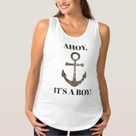 Ahoy ist ein Baby Nautical Anchor Baby Shower Shir Tank Top