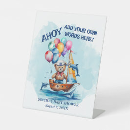 Ahoy ist ein Junge Nautic fügen Sie Ihre eigenen W Sockelschild