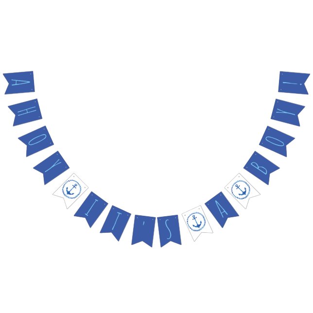 Ahoy ist eine Baby-Dusche Wimpelkette (Alle)