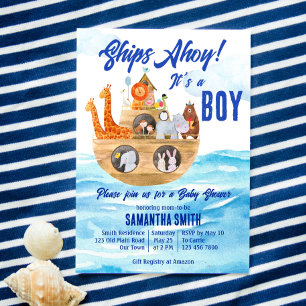 Ahoy ist eine Christliche Babydusche von Noah's Ar Einladung