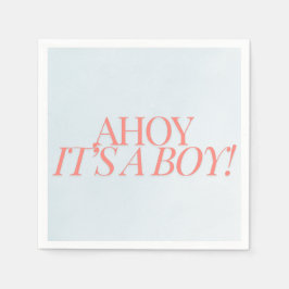 Ahoy It is a Boy Baby Shower Napkins Serviette