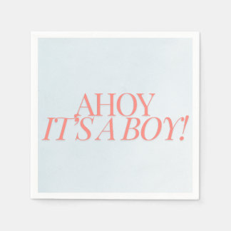 Ahoy It is a Boy Baby Shower Napkins Serviette