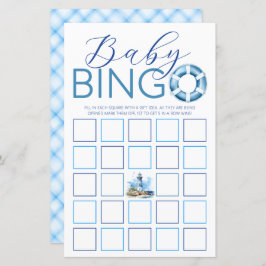 Ahoy It is a Boy Nautical Baby Shower Bingo Game