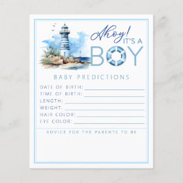 Ahoy It is a Boy Nautical Baby Shower Predication