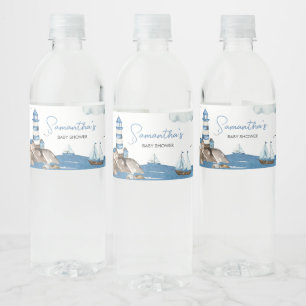 Ahoy It is a Boy Nautical Wasserflaschenetikett