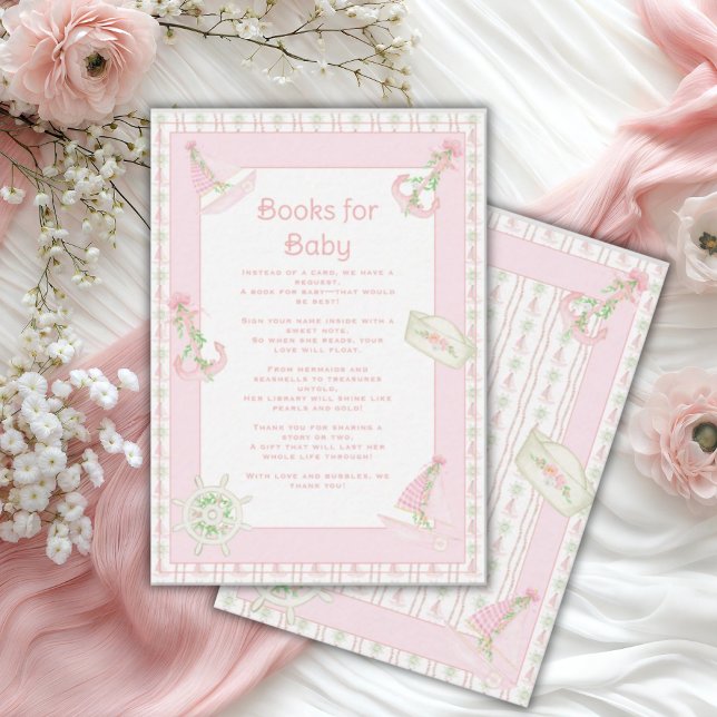 Ahoy It is a Girl Nautical Books for Baby Begleitkarte (Von Creator hochgeladen)