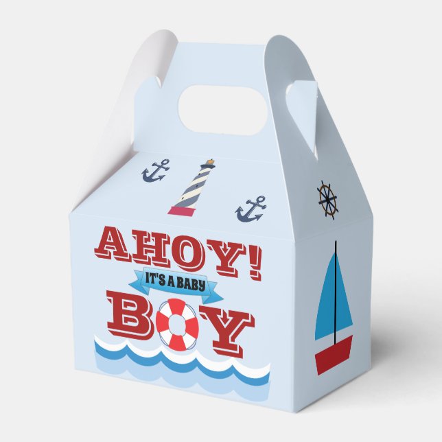 Ahoy It's a Baby Boy Gevor Box Geschenkschachtel (Rückseite)