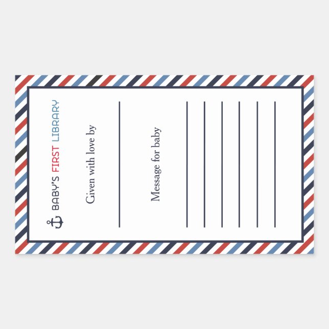 Ahoy It's a Book Buchzeichen Sticker Portrait (Vorderseite)