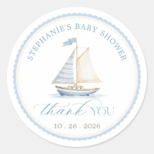 Ahoy It's a Boy Baby Shower Aufkleber