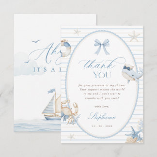 Ahoy It's a Boy Baby Shower Dankeskarten Dankeskarte