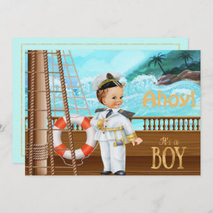 Ahoy It's a Boy Baby Shower Einladung