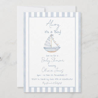 Ahoy It's A Boy Baby Shower Invitation Card Einladung