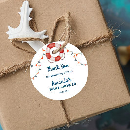 Ahoy It's a Boy Nautical Baby Shower Vielen Dank Geschenkanhänger