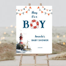 Ahoy It's a Boy Nautical Baby Shower Willkommen