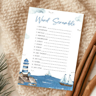 Ahoy It's A Boy Nautical Wortmischspiel