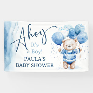 Ahoy It's a Boy Niedlich Nautical Baby Shower Banner