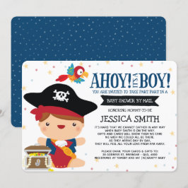 Ahoy It's a Boy Pirate Baby Shower by Mail Einladung