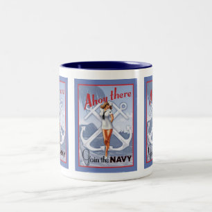 Ahoy! Marines Tassen-Pinup Zweifarbige Tasse