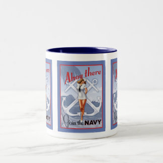 Ahoy! Marines Tassen-Pinup Zweifarbige Tasse