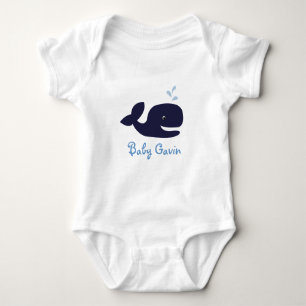 AHOY MATE BLUE WHALE Baby Strampler