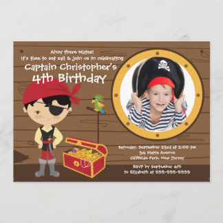 Ahoy Mates Foto Pirate Geburtstagsparty Einladunge Einladung