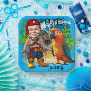 Ahoy Matey Pirate Karikatur für Kinder Pappteller