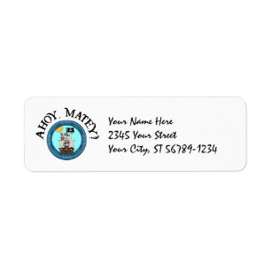 Ahoy Matey Pirate Label