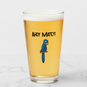 Ahoy Matey Piratenpapagei Cartoon, Lustiger Ara-Vo Glas