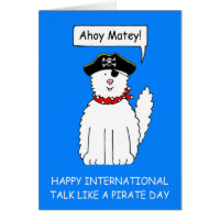 Ahoy Matey redet wie ein Piratentag-Cartoon Cat