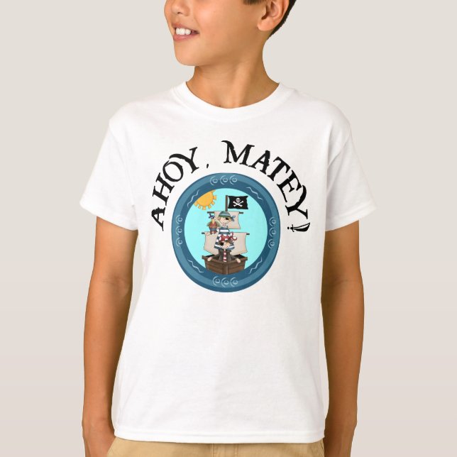 Ahoy Matey Ringer T-Shirt (Vorderseite)